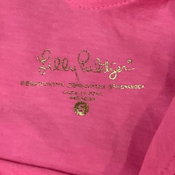 Lilly Pulitzer Alessa Pink Ruffle Top Size Small (O1) - Picture 6 of 7